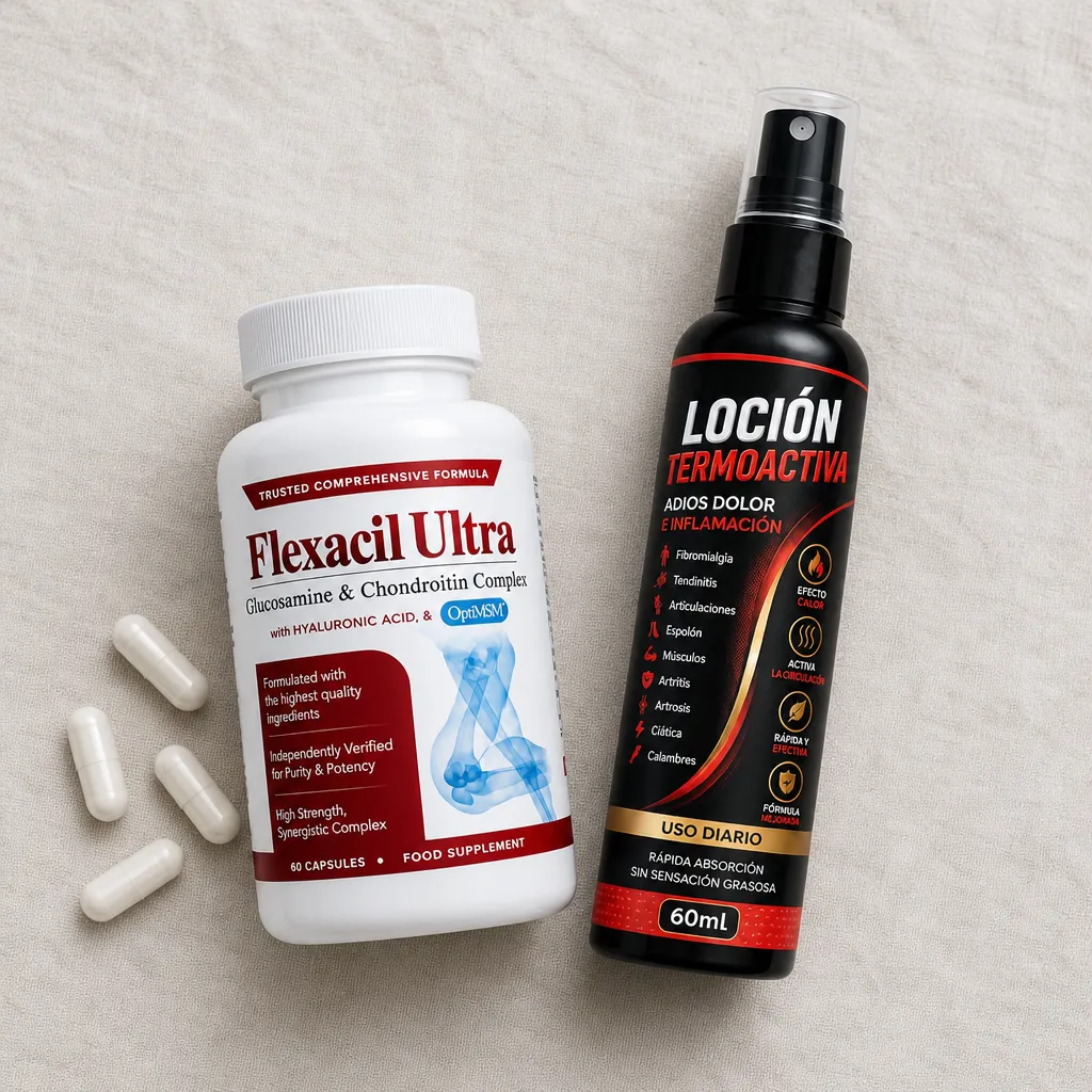 Detalle de Flexacil Ultra + Loción Termoactiva