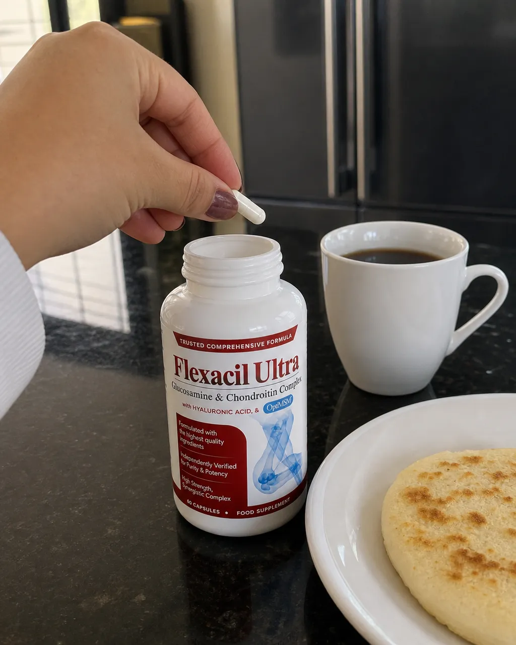 Flexacil Ultra + Loción Termoactiva en uso