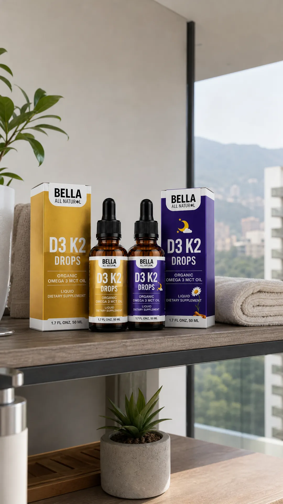 Combo D3 K2 Drops Bella All Natural