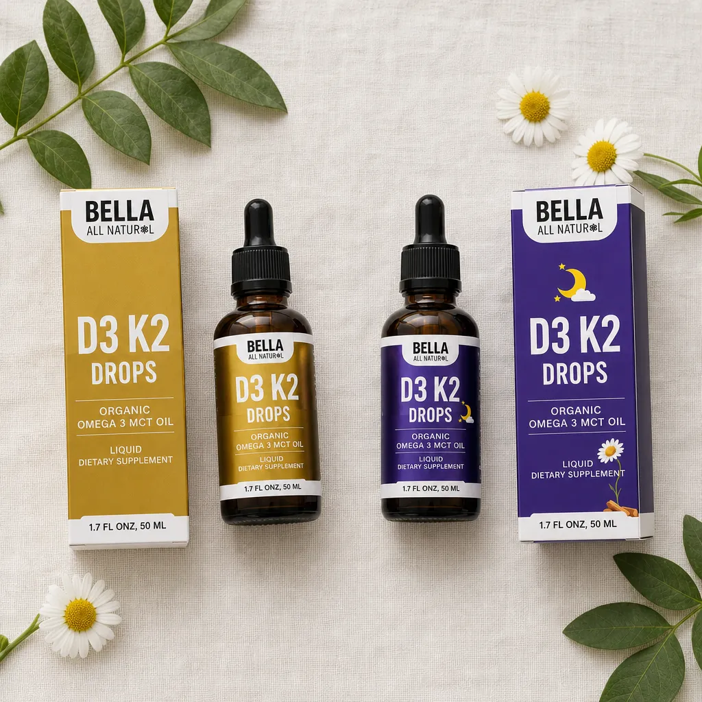 Detalle de Combo D3 K2 Drops Bella All Natural